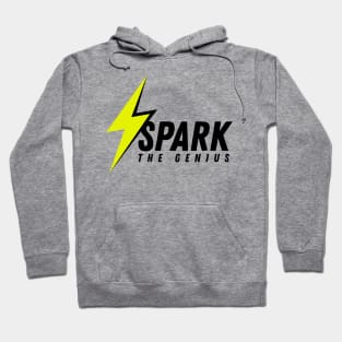 Spark The Genius logo in black Hoodie